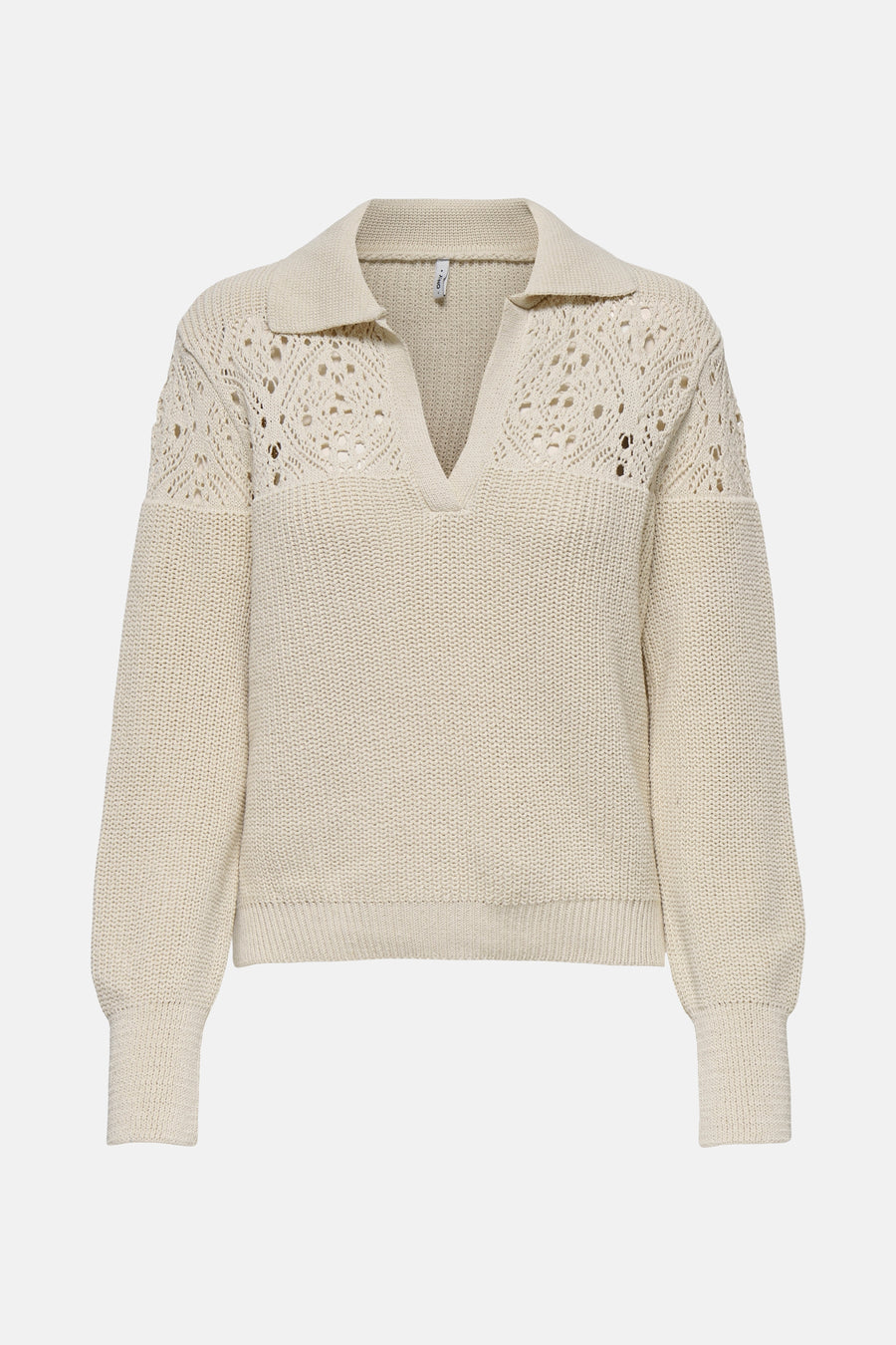 Pull à col en V - écru - ONLY®