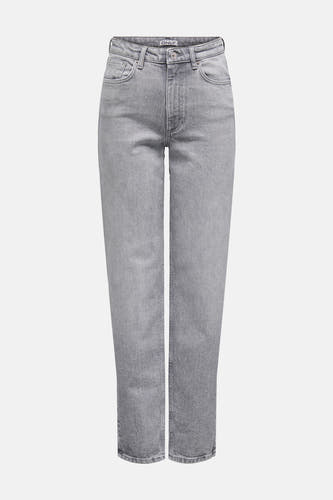 Jean mom gris de denim d'ONLY, uni et avec des poches droites.