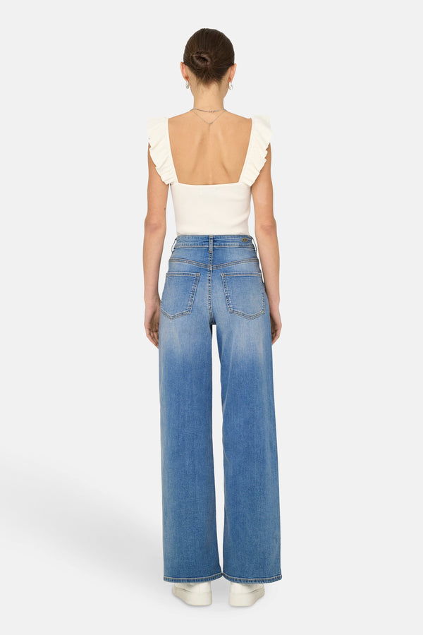 Jeans wide Mid blue denim - JDY