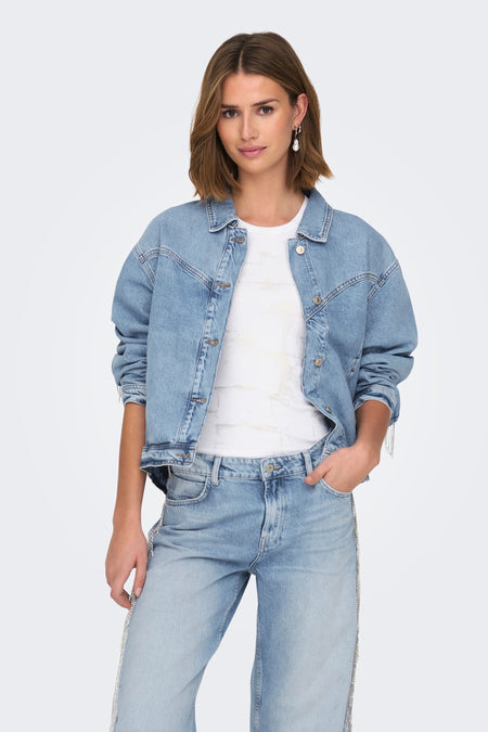 ONLSUNSET LS RHINESTONE JACKET RED DNM