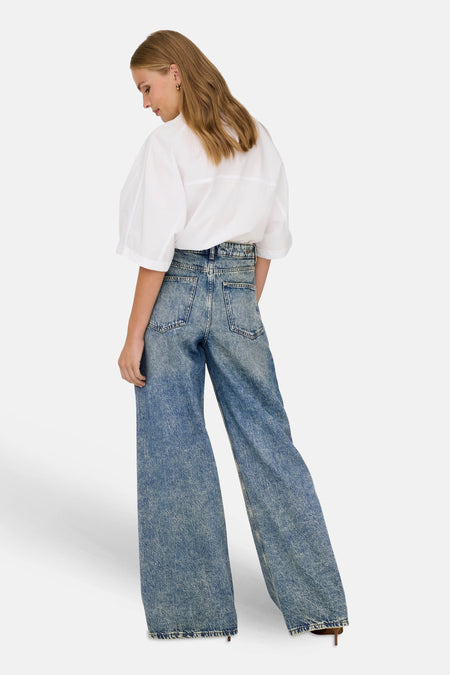 JDYCARINA HW ASYMMETRIC WIDE JEANS DNM