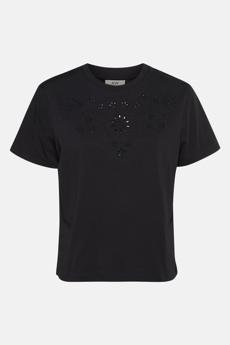 JDYCIF S/S BRODERIE ANGLAISE TOP JRS