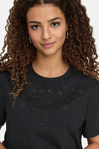 JDYCIF S/S BRODERIE ANGLAISE TOP JRS - JDY