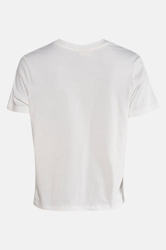 Wit T-shirt met korte mouwen van JDY, achterkant in effen kleur.

