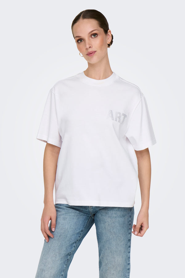 Top uni manche courte Blanc - ONLY®