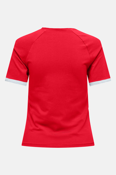 ONLCHOICE S/S O-NECK PRINT TOP BOX JRS