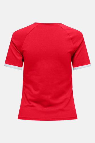 ONLCHOICE S/S O-NECK PRINT TOP BOX JRS