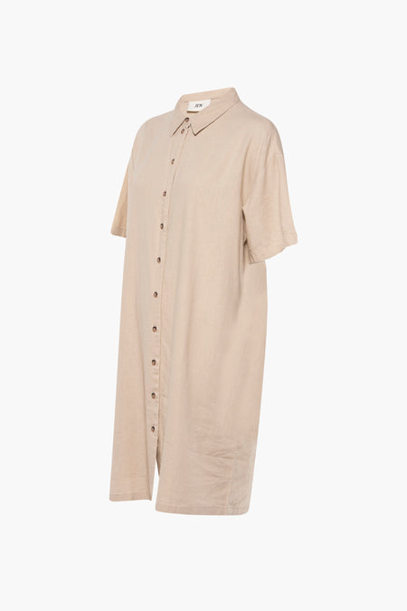 JDYMIKA 2/4 LOOSE LINEN SHIRT DRESS WVN