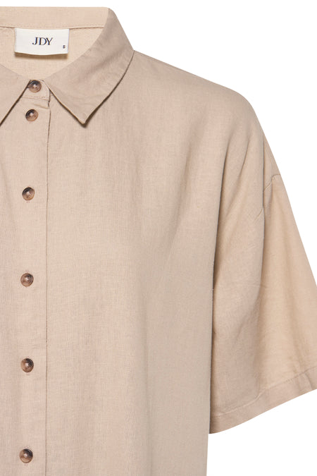 JDYMIKA 2/4 LOOSE LINEN SHIRT DRESS WVN