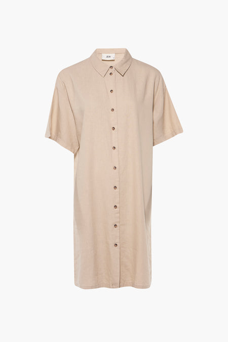 JDYMIKA 2/4 LOOSE LINEN SHIRT DRESS WVN
