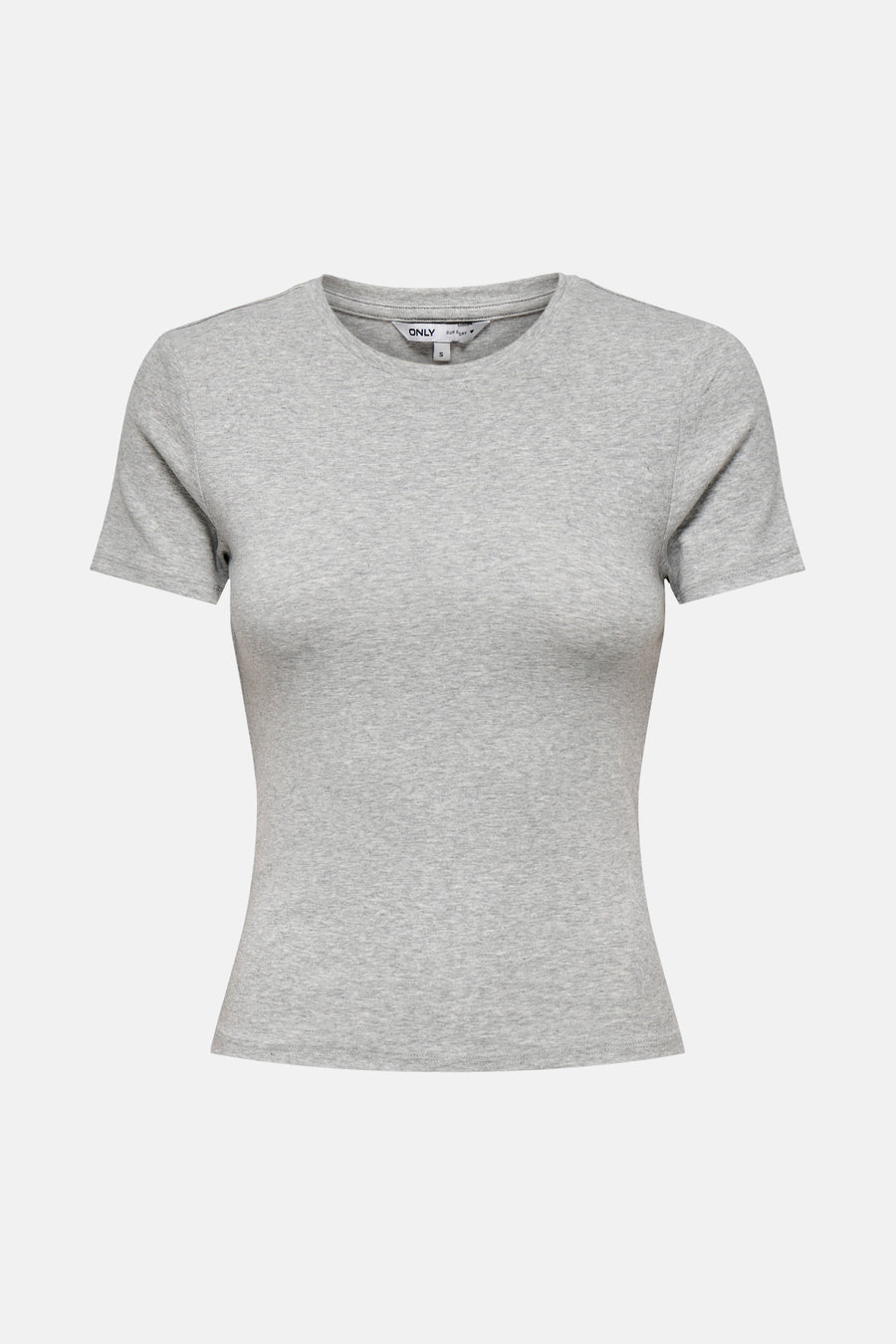 T-shirt gris ajusté à manches courtes et col rond de ONLY®.