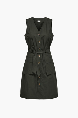 JDYELORA S/L V-NECK CARGO DRESS WVN EXP