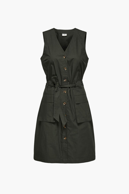 JDYELORA S/L V-NECK CARGO DRESS WVN EXP