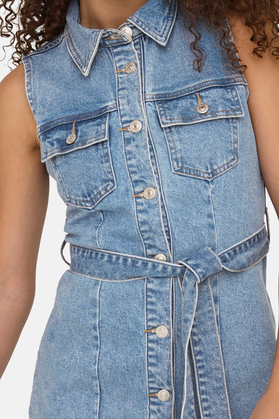 	Dames tops kleed zonder mouw Light blue denim - ONLY®