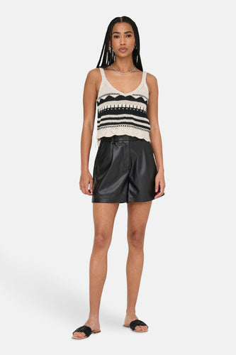 ONLMERIDA LIFE SL CROP V-NECK TOP KNT