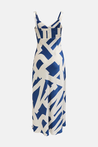 Jupe sans manches bleue d'ONLY, avec un motif blanc abstrait.