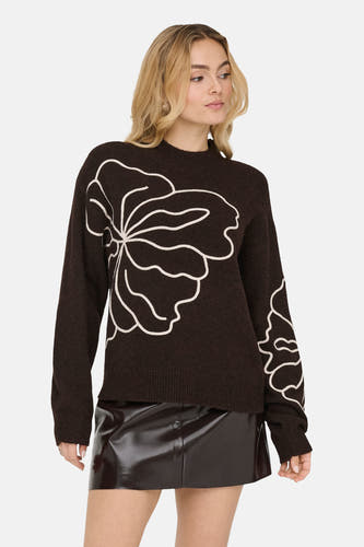 Pull col O brun - JDY