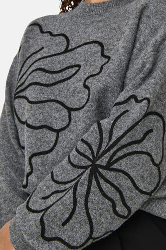 Pull col O gris - JDY
