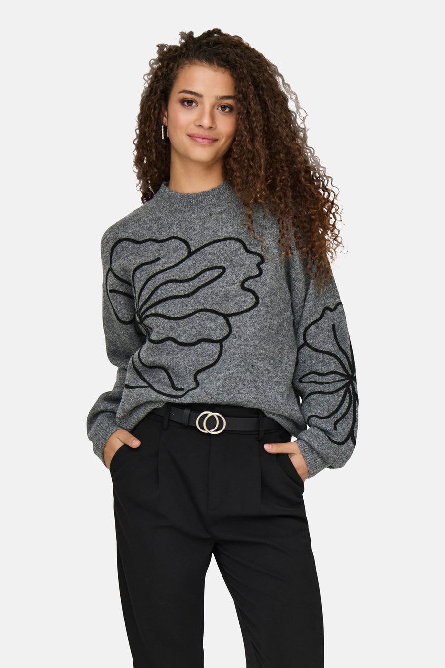 Pull col O gris - JDY
