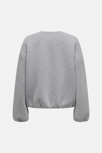 Veste grise ONLY®, couleur unie et manches longues.