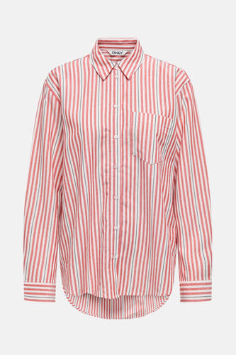 Chemise à carreaux rouge avec longues manches de ONLY, avec une poche po.