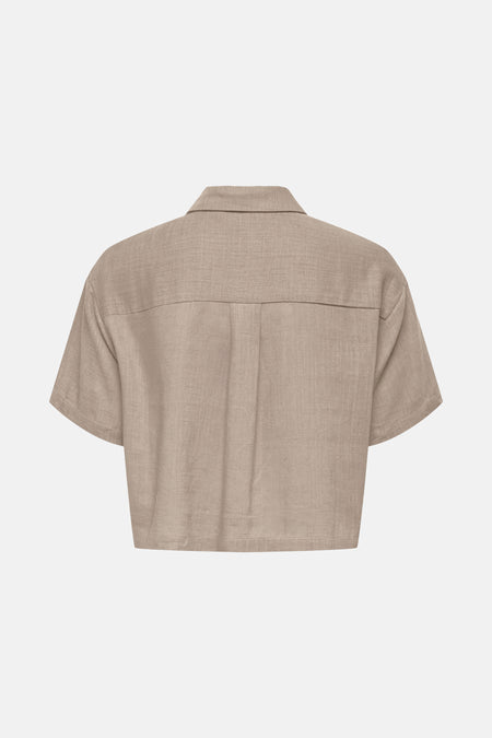 ONLASKA SS LINEN BL PEARL BOXY SHIRT PNT