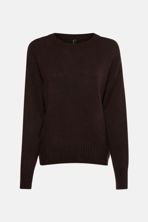 Pull à col rond - brun