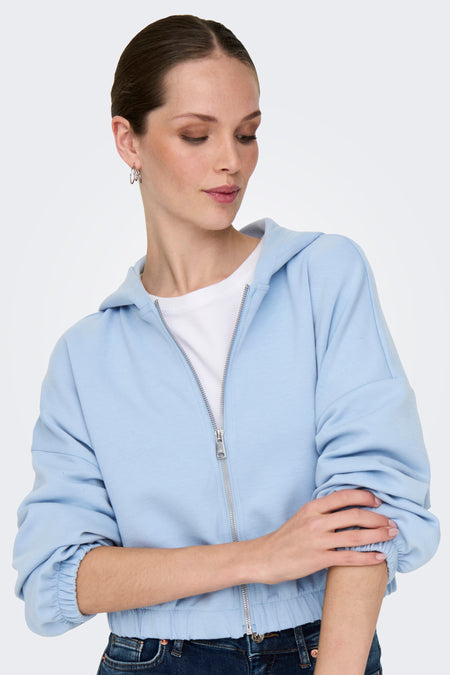ONLSCARLETT LS ELASTIC ZIP HOOD SWT NOOS