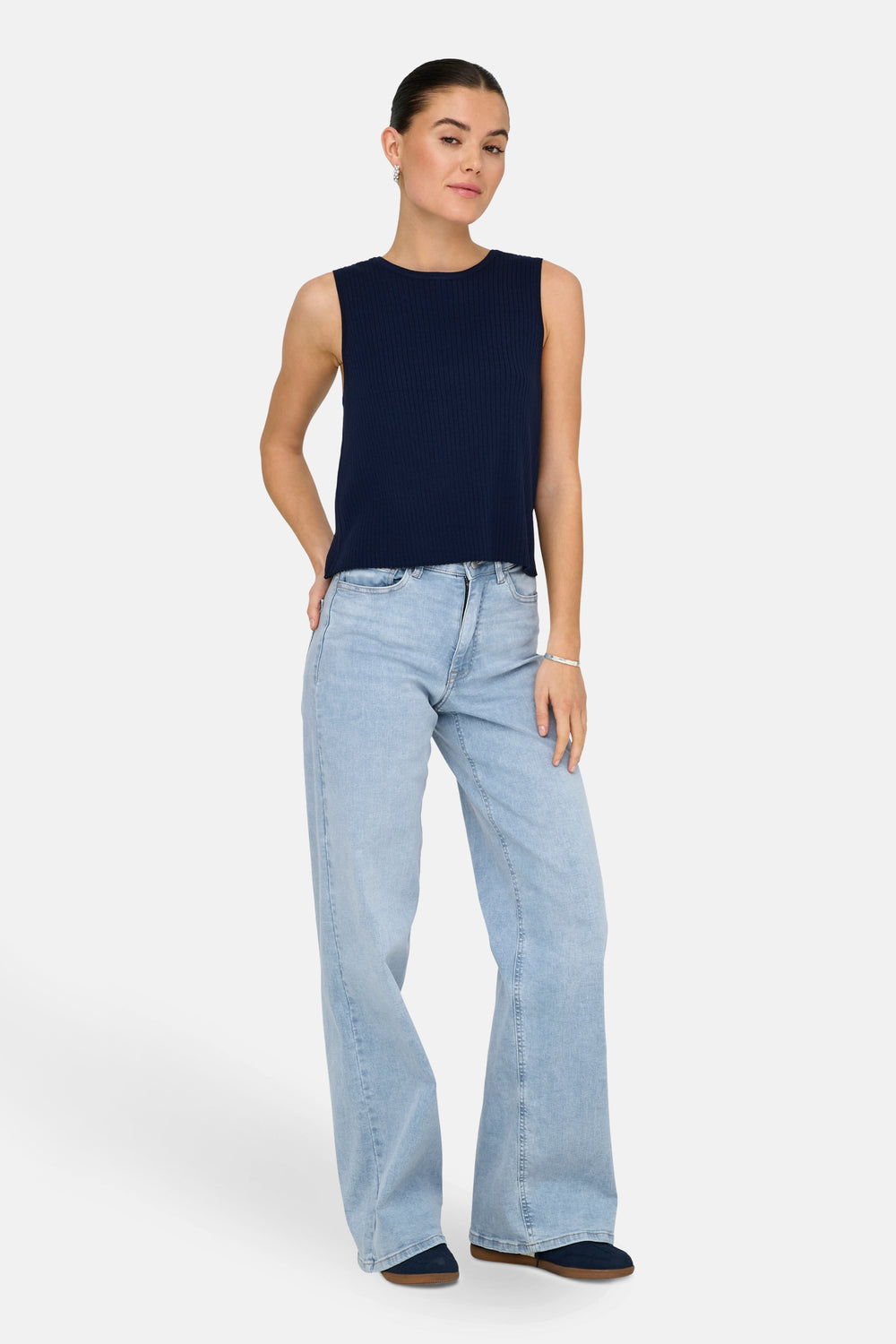 Jeans wide Light blue denim - JDY