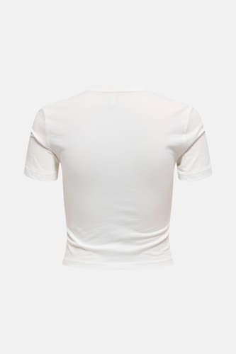 T-shirt blanc à manches courtes d'ONLY, vu de dos.
