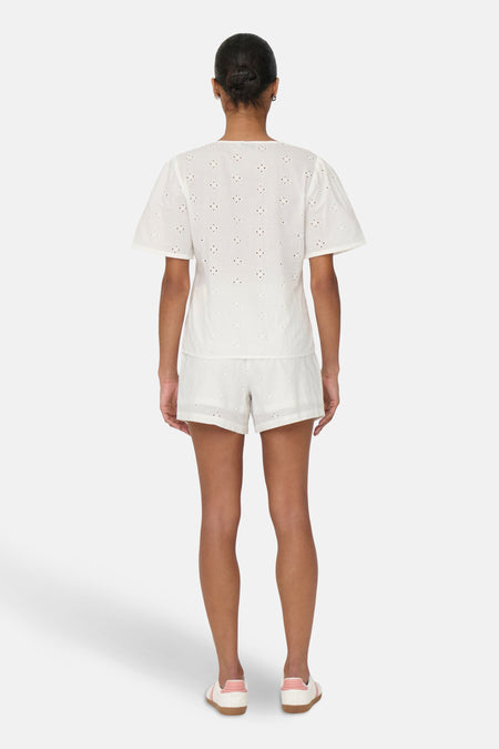 Blouse à manches courtes - Blanc