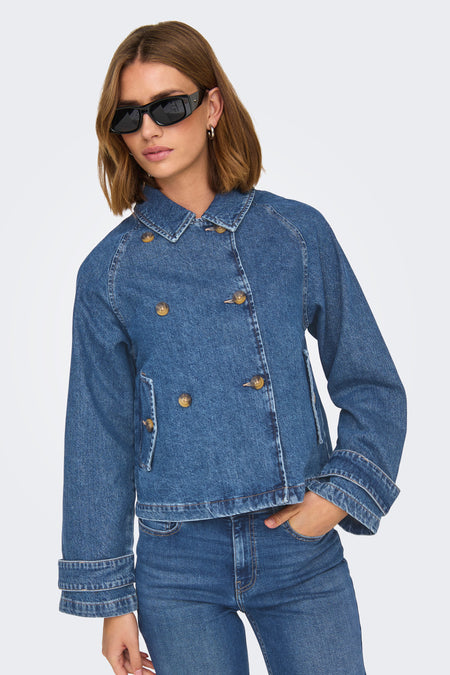 ONLAPRIL SHORT DNM TRENCH AKM