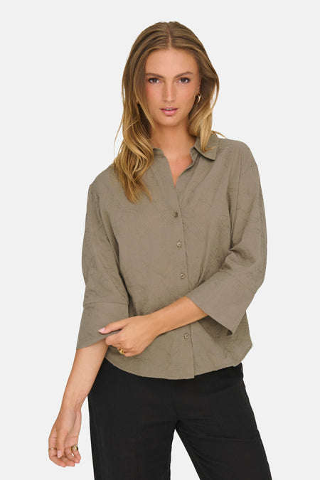 JDYSELMA 3/4 EMBROIDERY SHIRT WVN