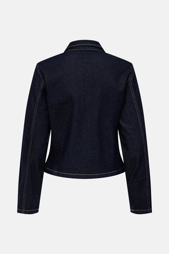 JDYMOON LS ZIP RINSE BLUE JACKET DNM