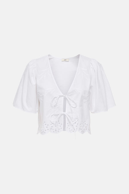 JDYALICE S/S TIE TOP WVN