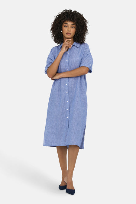 JDYMILA 2/4 LINEN MIDI DRESS WVN