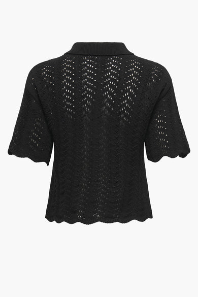 JDYELLIS S/S COLLAR PULLOVER KNT