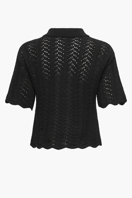 JDYELLIS S/S COLLAR PULLOVER KNT