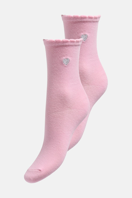 ONLDIANA HEART EMBROIDERED SOCKS 2-PACK