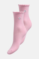 ONLDIANA HEART EMBROIDERED SOCKS 2-PACK