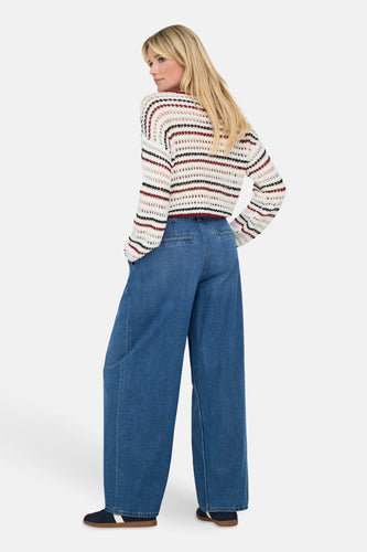 ONLGEENA LS SHORT STRIPE BOATNECK CC KNT