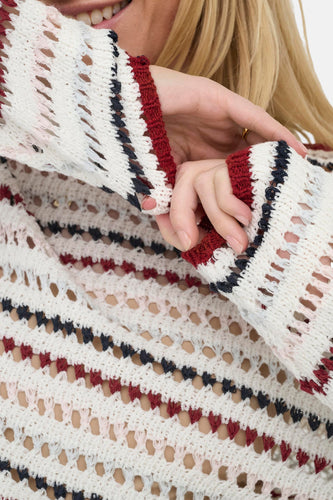 ONLGEENA LS SHORT STRIPE BOATNECK CC KNT