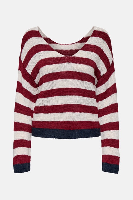 ONLGEENA 7/8 REVERSE V-NECK CC KNT