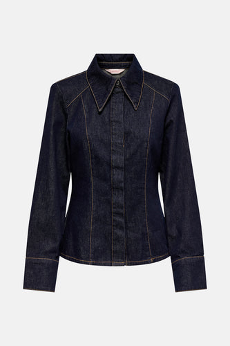 ONLGEMMA LS FITTED RINSE SHIRT DNM YOR