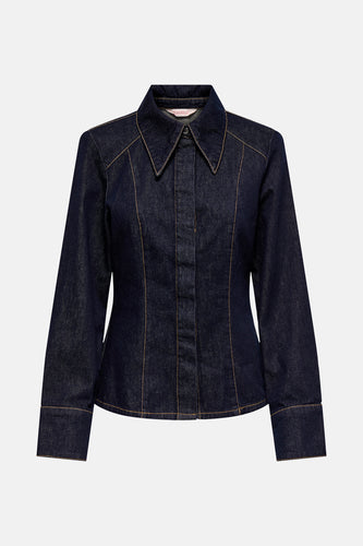 ONLGEMMA LS FITTED RINSE SHIRT DNM YOR - ONLY®