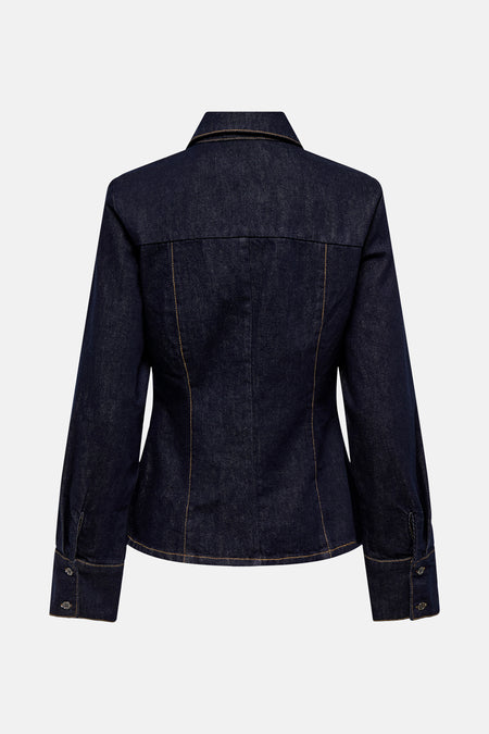 ONLGEMMA LS FITTED RINSE SHIRT DNM YOR