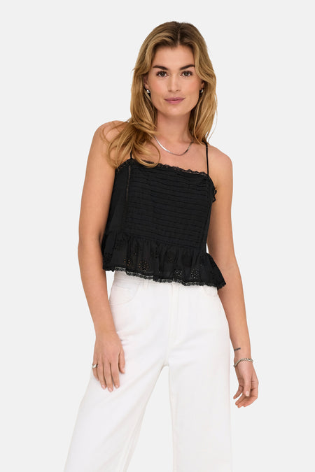 ONLJULANE STRAP EMB TOP WVN