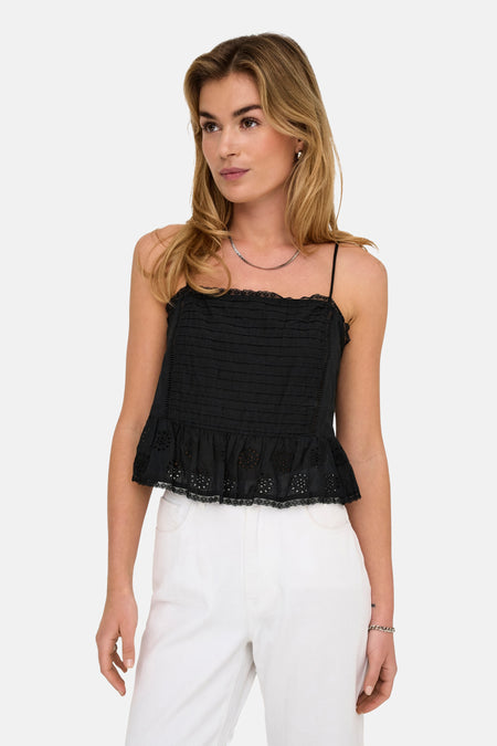 ONLJULANE STRAP EMB TOP WVN