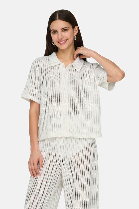 ONLFREYA S/S POLO CARDIGAN JRS