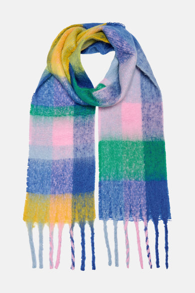 Écharpe multicolore de ONLY®, avec un motif rayé et des franges.